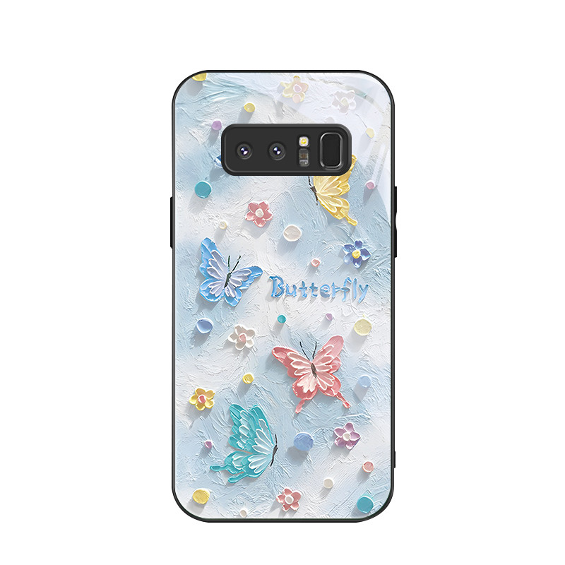 สําหรับ Samsung Galaxy Note 8 ， ภาพวาดสีน้ํามันผีเสื้อ, บุคลิกภาพอินเทรนด์, เคสป้องกันโทรศัพท์ป้องกันการตก