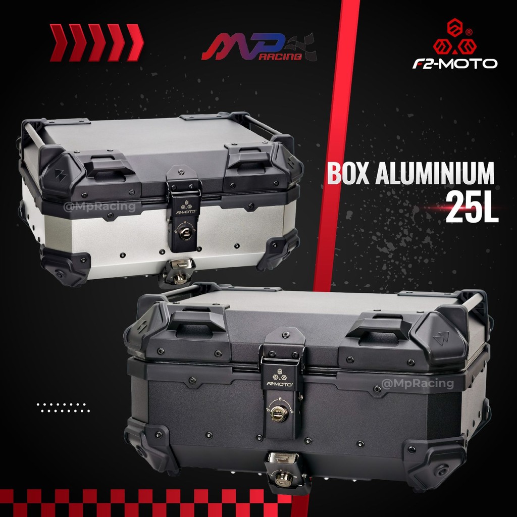 F2-Moto 25L Aluminium Top Box,กล่องรถจักรยานยนต์พรีเมี่ยม