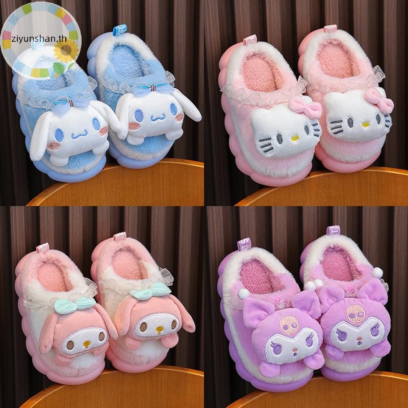 Ziyunshan ฤดูหนาวน่ารักการ์ตูนลื่นเด็กตุ๊กตารองเท้าแตะ Soft Sole รองเท้าแตะเด็กผู้หญิงในร่ม Warm Home รองเท้าผ้าฝ้าย th