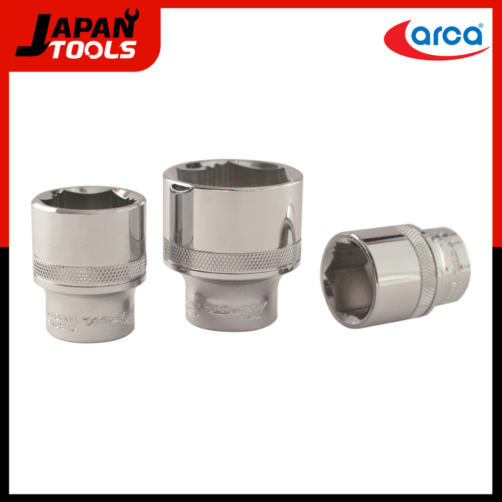 ARCA อาร์ก้า ลูกบ๊อกซ์ Xi-on 1/2" ลูกบล็อก 6 เหลี่ยม ผิวขัดเงามัน (ขายแยกเบอร์ - กดเลือกขนาดในตัวเลือก) Made in Taiwan