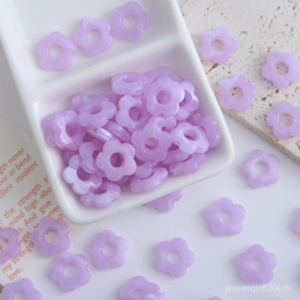 [JIN] ลูกปัดห้ากลีบดอกไม้สด, วัสดุลูกปัดหลวม diy ทําด้วยมือพร้อมสต็อก - รูปที่ 7