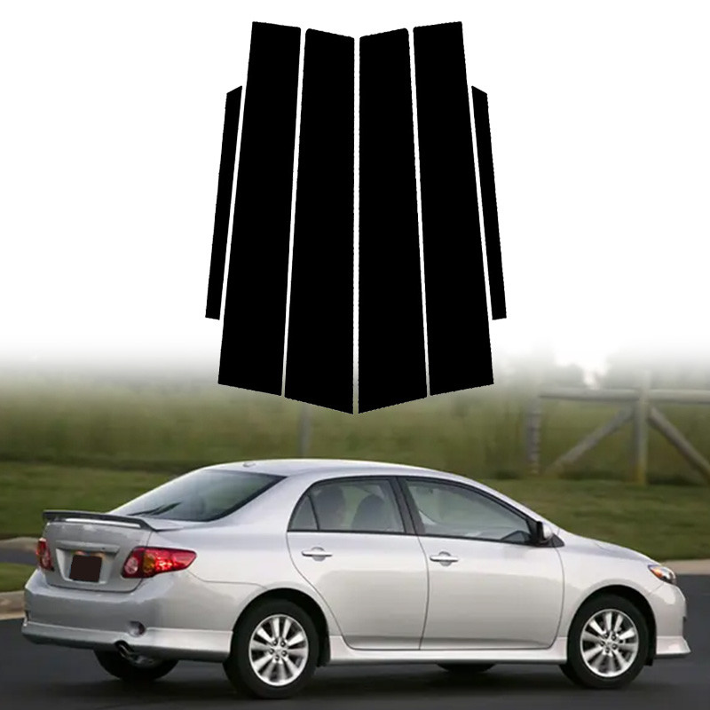 POSSBAY อุปกรณ์เสริมรถยนต์สําหรับ Toyota Corolla E140 2007-2013 หน้าต่างกลางเสาฟิล์ม Trim ฝาครอบ BC 