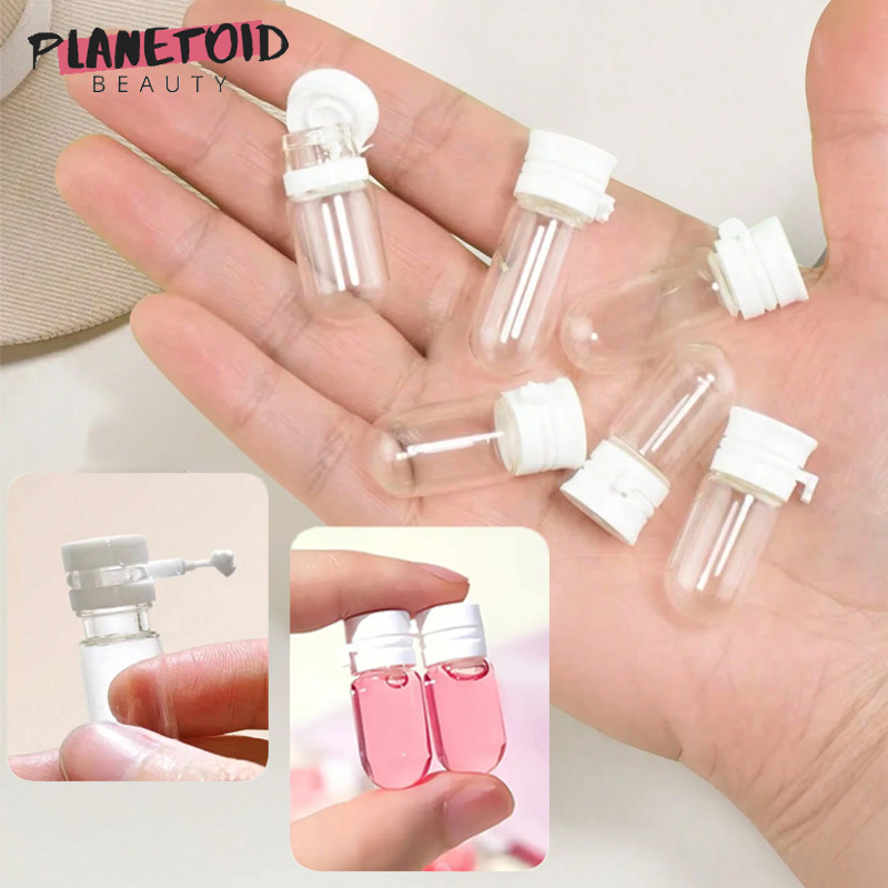 ขวดเดินทางป้องกันการรั่วซึมขนาด 2 มล. สําหรับน้ํายาล้างเครื่องสําอางและโลชั่น-เครื่องจ่ายแบบพกพาแบบใสพร้อมวัสดุแก้วปิดกั้น RFID แบบพลิก