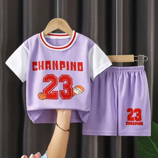 เสื้อกีฬาเด็ก ชุดขาสั้น ชุดกีฬา เนื้อผ้าใส่สบาย เหมาะสำกรับเด็กโต ใส่ได้ทั้งผู้ชายและผู้หญิง เหมาะสำหรับอายุ2-10ปีDA-A05