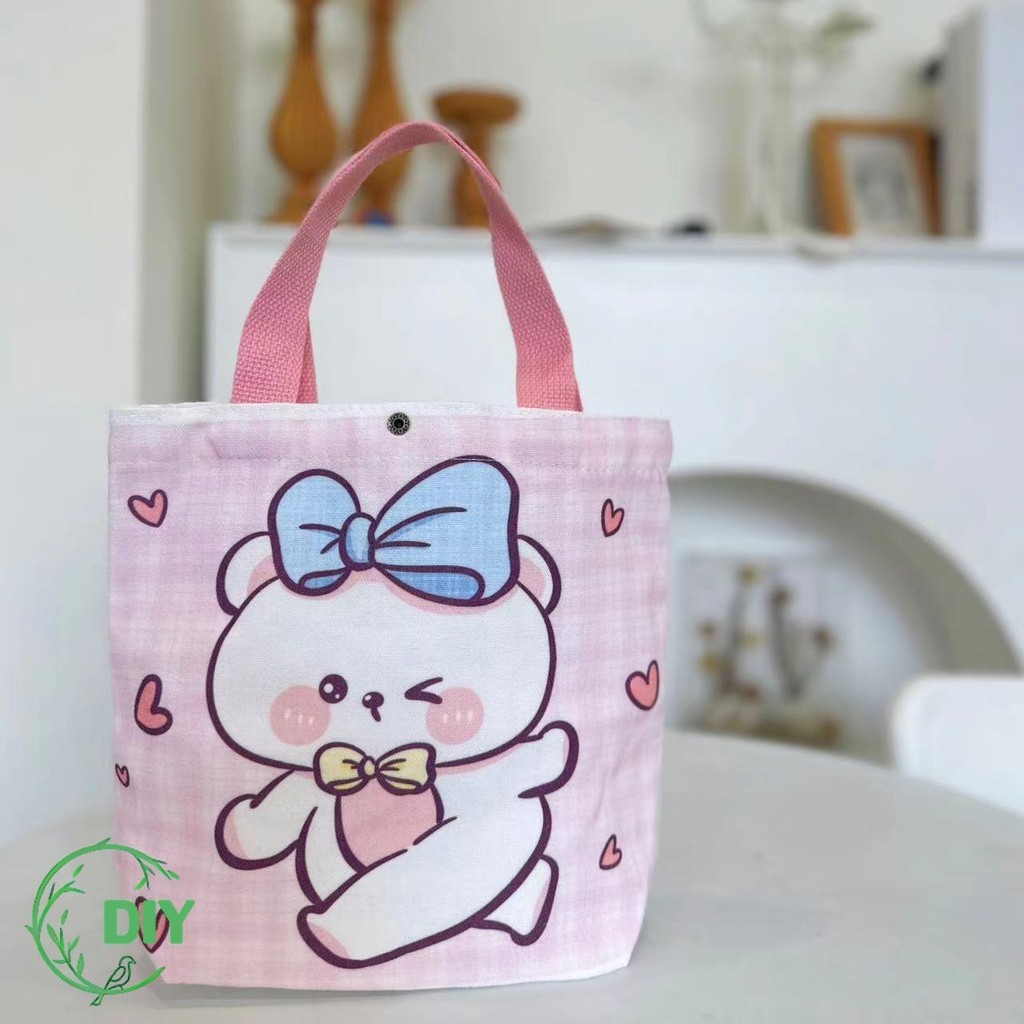 🔥พร้อมส่ง🔥กระเป๋าผ้า มีซิป แฟชั่นมาใหมุ่ 11ลาย สไตล์​เกาหลี​สุดฮิต