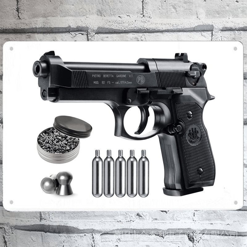 2026 beretta retro m92fs blowback air , 5x12 ถังคาร์บอนไดออกไซด์และ 500ct shot กระเป๋าชุดแผ่นโลหะผนั