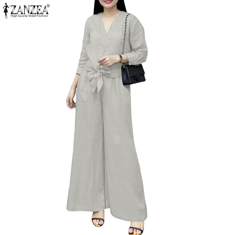 ZANZEA ซานเซีย เซลเมีย ชุดสูทแขนยาวลำลองสไตล์เกาหลีสำหรับผู้หญิง