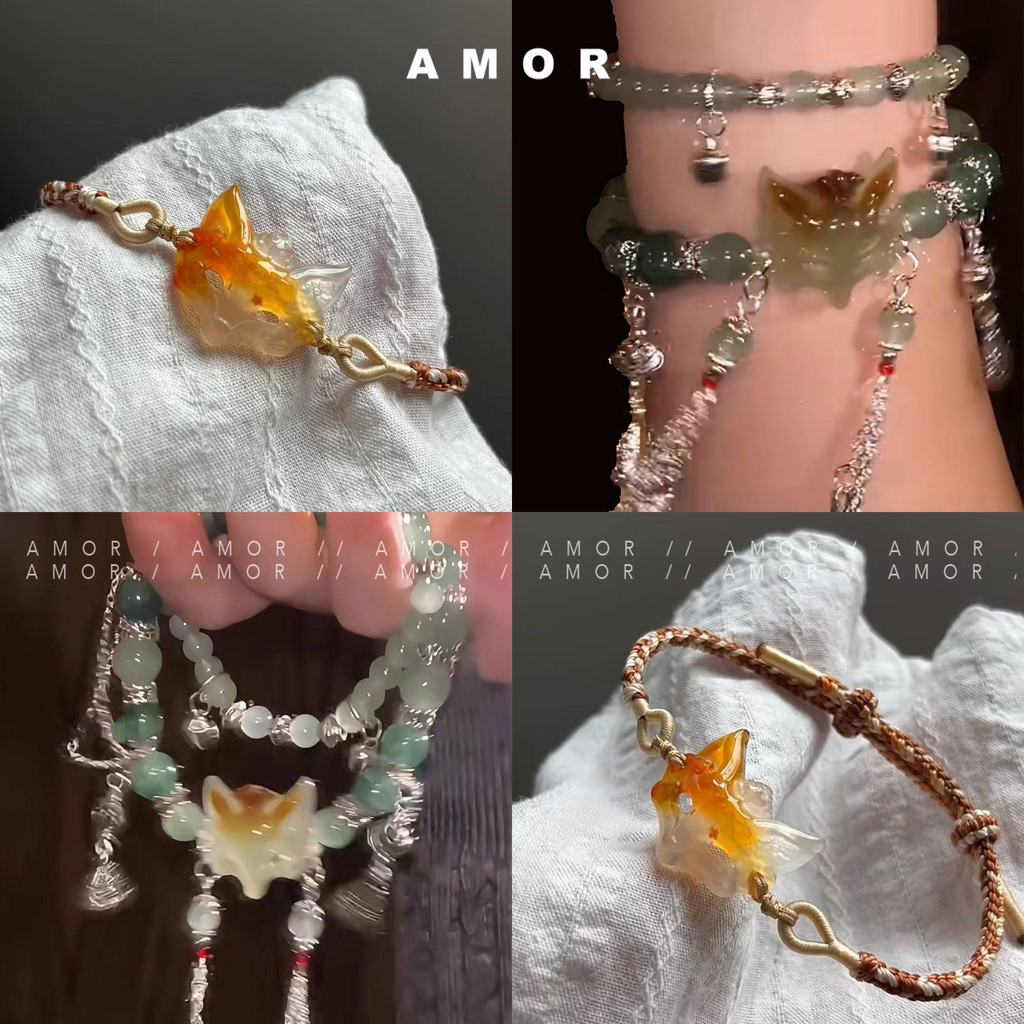 Fox Mask ทอลูกปัด Long Double-Loop Bracelet - ตํานานจีน-สร้างแรงบันดาลใจ, วางซ้อนกันได้