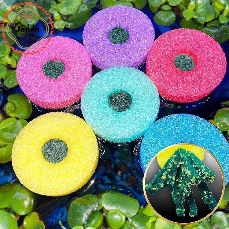 Waka Medaka spawning bed with antibacterial mold prevention and increased hatching rate. Set of 6 co