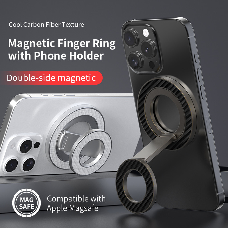 【แม่เหล็ก 2 ด้าน】ที่จับวงแหวนโทรศัพท์ 2 in 1 ถอดได้ หมุน 360° ใช้ได้ทุกมือถือรุ่นใหม่ ทุกยี่ห้อ