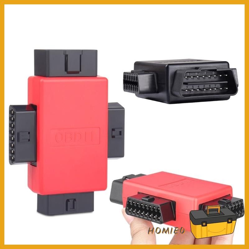 HOMIE0 OBD2 16 Pin Male to 3 Female Socket Plug Diagnostic Extension Splitter
