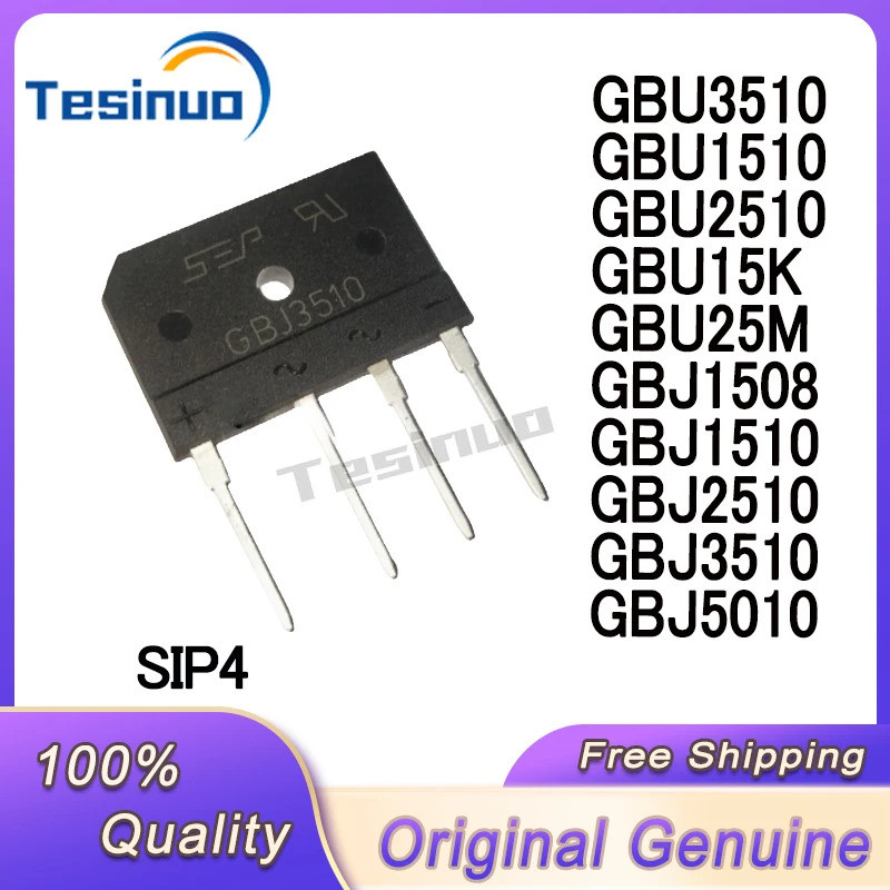 1-5PCS GBU3510 GBU1510 GBU2510 GBU15K GBU25M GBJ1508 GBJ1510 GBJ2510 GBJ3510 GBJ5010 เตาแม่เหล็กไฟฟ้