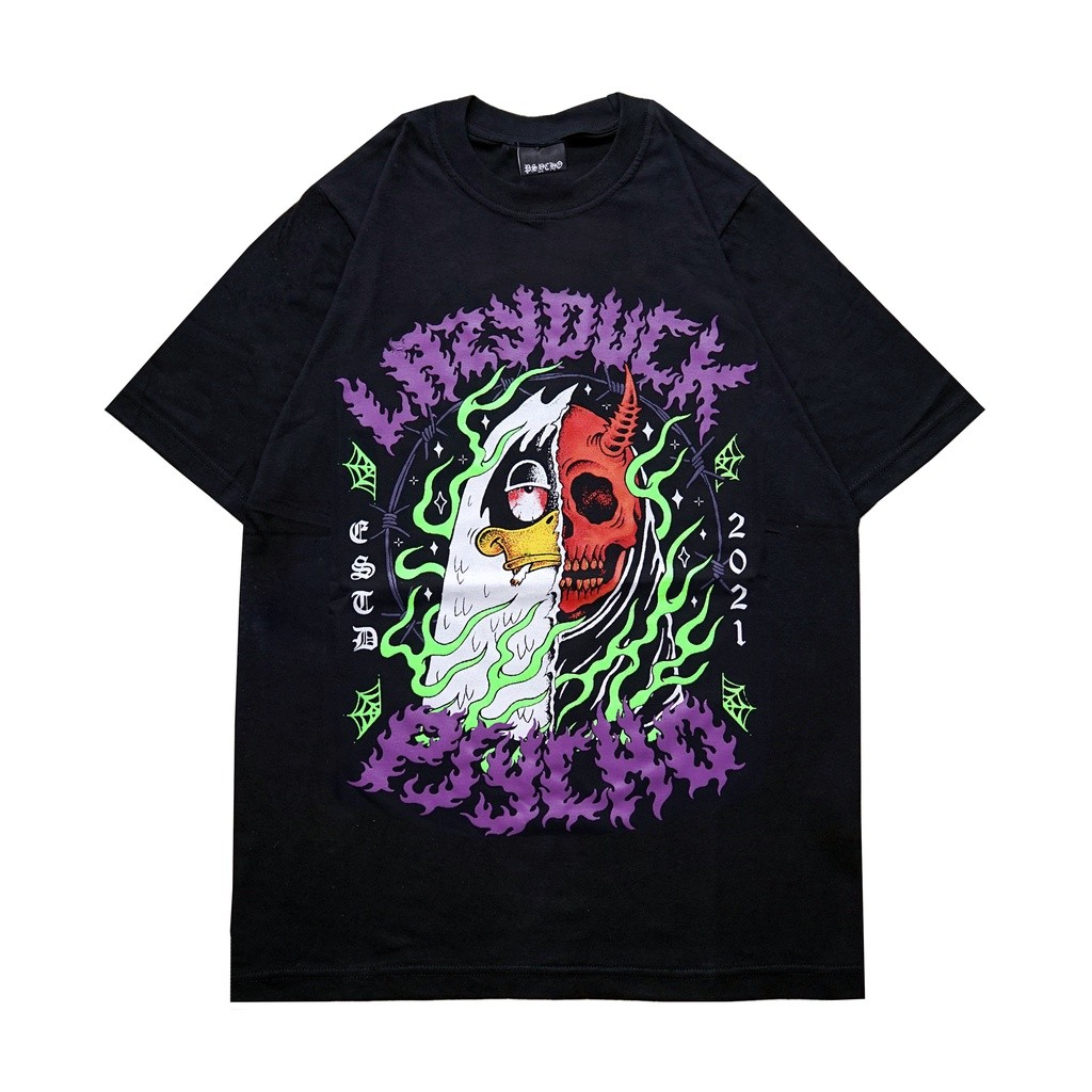 Psycho666 เสื้อยืด Black Psycho x Lazy Duck