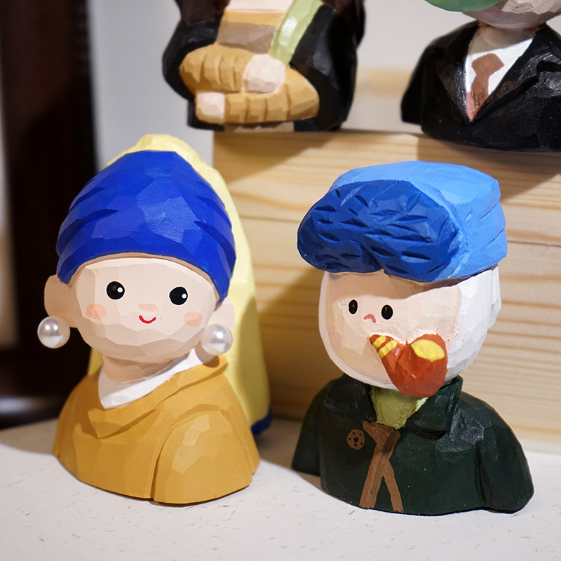 Dreamerhouse Handmade ไม้แกะสลักเครื่องประดับขนาดเล็กเครื่องประดับศิลปะ Creative Home Desktop เครื่องประดับของขวัญ