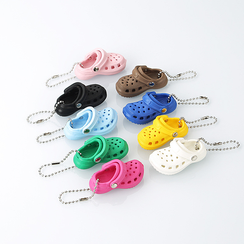 Ins Hot Mini Small Slipper Pendant Crocs Keychain Hanging Decorative Small Accessory Pendant