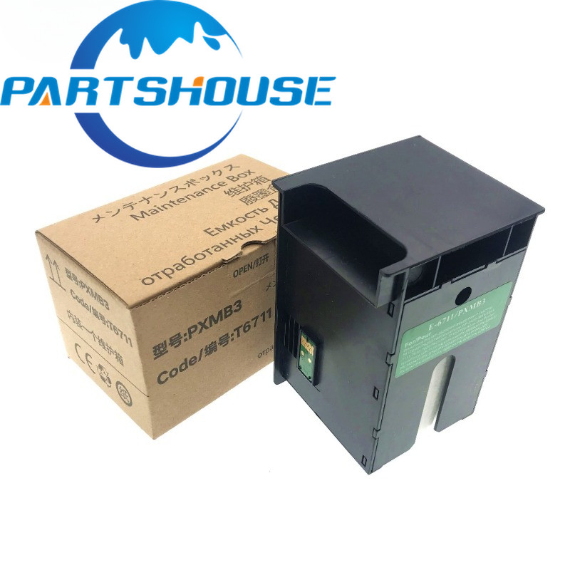 T6711 กล่องบํารุงรักษาสําหรับ Epson L1455 wf 3620 WF7611 wf 7710 T6711 ใช้งานร่วมกับ