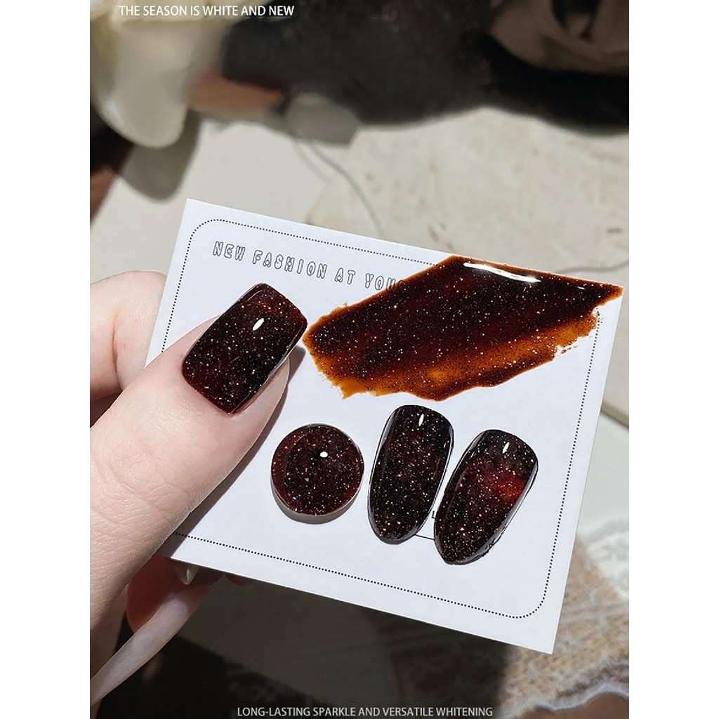 SHAKA เจลทาเล็บชาแดงคาราเมล ละมุนอบอุ่น เพ้นท์เล็บ UV Manicure [SK153]