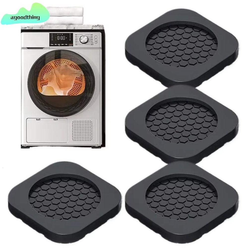 AGOODTHING 4 ชิ้นเครื่องซักผ้า Anti Vibration Feet Pad, Anti Slip Shock-absorbing Washing|แผ่นรองฝ่าเท้าเพิ่มความสูงเงียบ แดมเปอร์ เฟอร์นิเจอร์แผ่นยางซักผ้า|ตู้เย็น