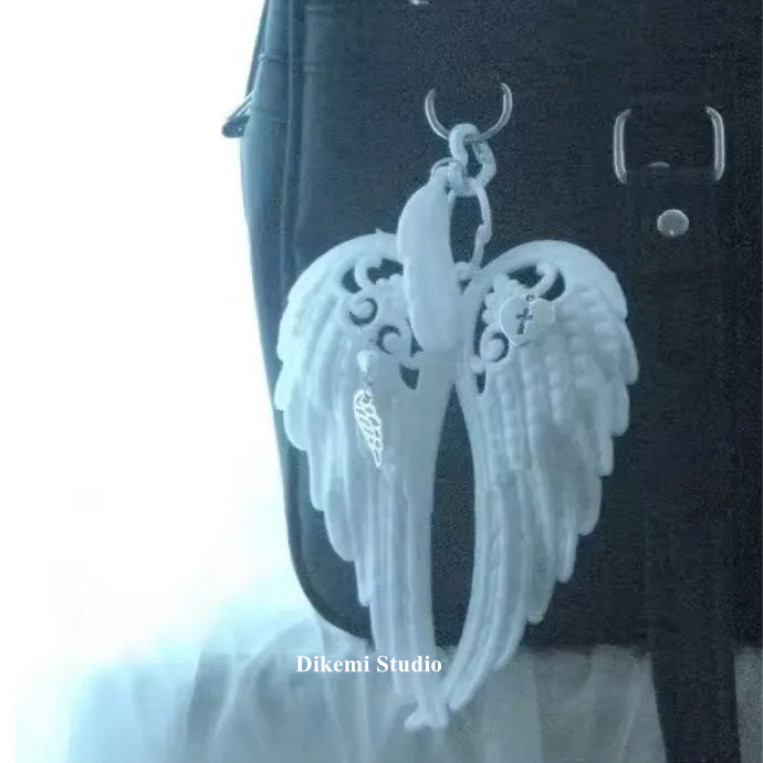 สไตล์เกาหลี Ins Niche Blogger สไตล์เดียวกัน Y2K สาวเผ็ด Angel Wings พวงกุญแจกระเป๋าจี้อุปกรณ์เสริม