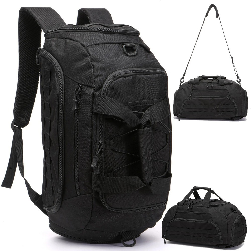 3-in-1 ยุทธวิธีกระเป๋าเป้สะพายหลังช่องรองเท้าเปิดประทุน Duffel กระเป๋าสะพายสําหรับผู้ชายผู้หญิง WeekenderTravel Overnight กระเป๋า ราคา ถูกที่สุด ดีลบีเคเค แกลเลอรีภาพที่ 7