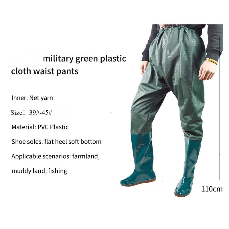 รองเท้าบูทยาวน้ำอ่อนชาย-หญิง  กางเกงกันน้ำครึ่งตัวเกษตรกรรม สำหรับปักดำนา ตกปลา และลุยน้ำลึก - รูปที่ 2