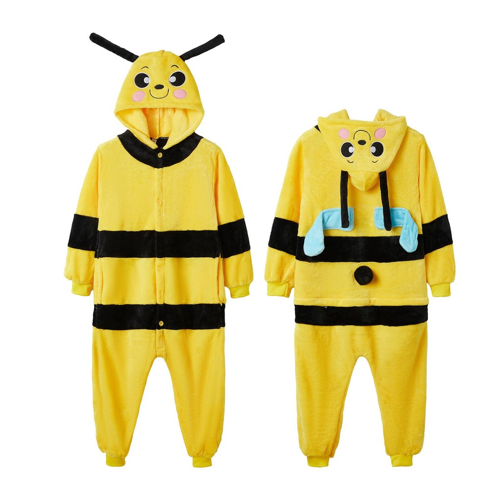 ONESIE COSTUME BEE PAJAMA KIDS KIGURUMI COSPLAY SLEEPWEAR SH GG