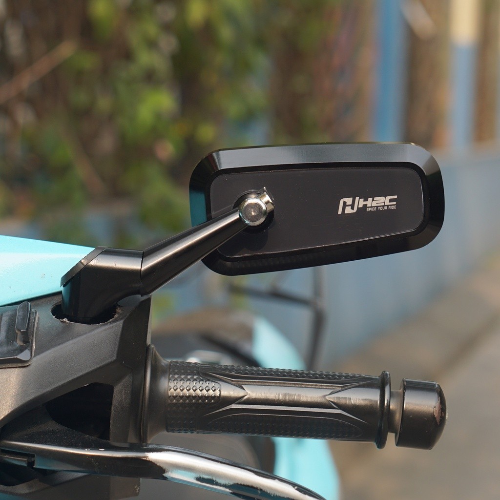 กระจกมองข้าง H2C กระจกมองหลังแบบสั้นสำหรับมอเตอร์ทุกประเภท XMAX Vespa Yamaha Honda Kawasaki SYM Suzu