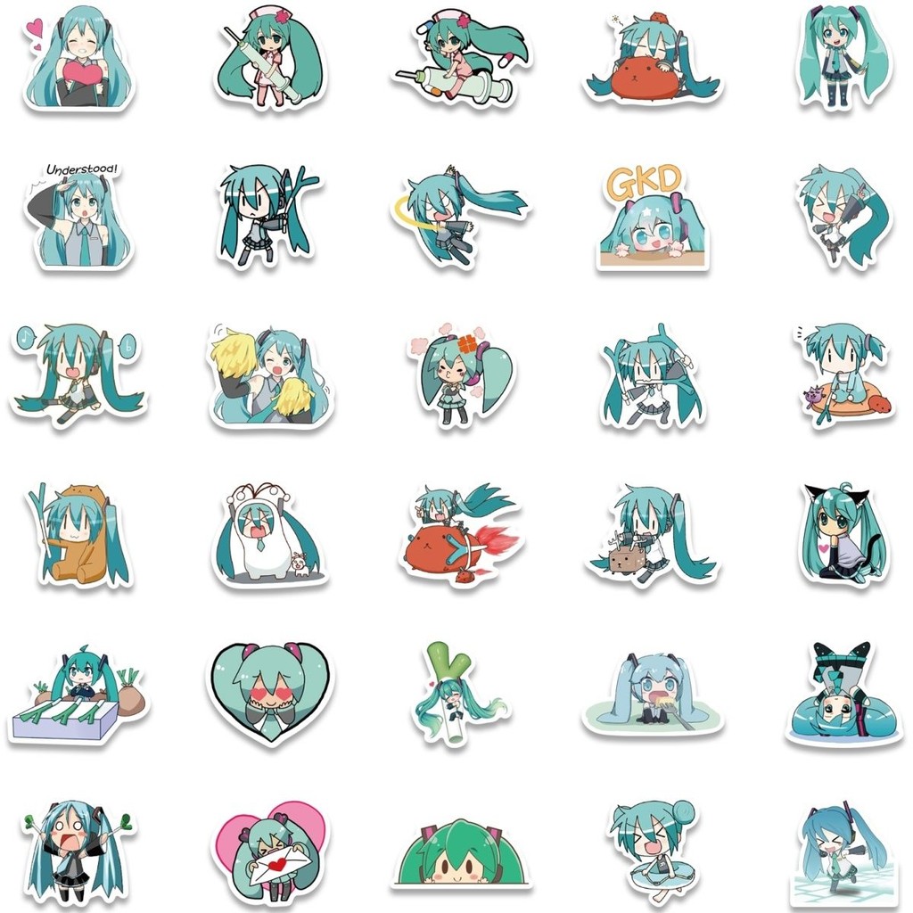 65 แผ่น!! สติ๊กเกอร์ Hatsune Miku สําหรับเคสโทรศัพท์ดื่มแว่นตาแล็ปท็อป FJTPD5827 250529 - รูปที่ 6
