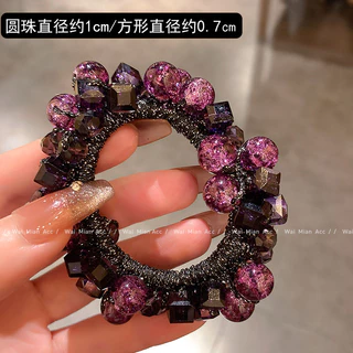 หัวบานเย็นดอกไม้คริสตัล ผมแหวน หัวเชือก รูปแบบใหม่ หัวบอล ผูกผม ยางรัด