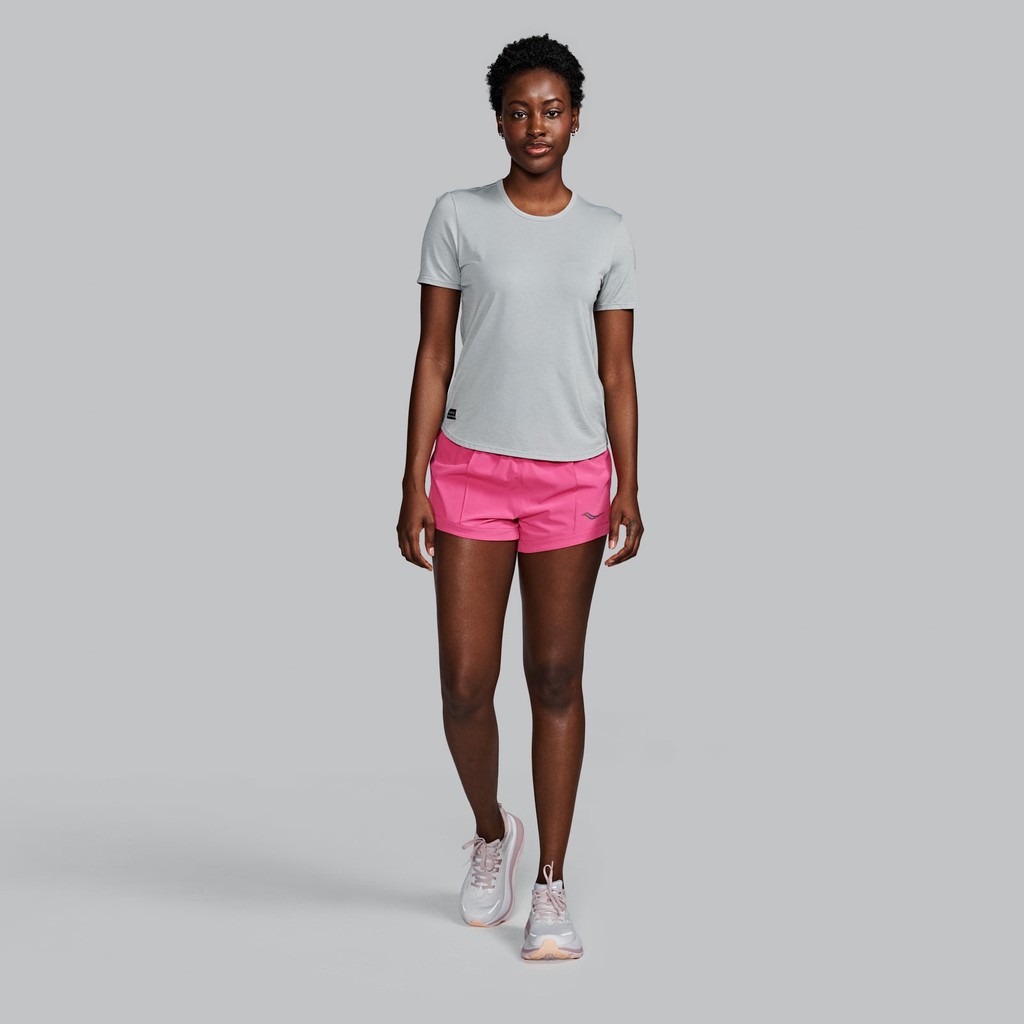 SAUCONY-STOPWATCH SHORT SLEEVE เสื้อวิ่งผู้หญิง