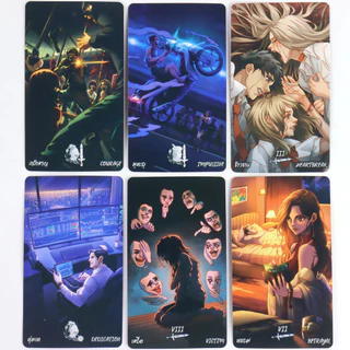 Lucky In Love Tarot Deck 78 ชิ้นการ์ตูนไพ่ทาโรต์ 10.3*6 ซม.ตามไรเดอร์บริกรระบบอะนิเมะธีม