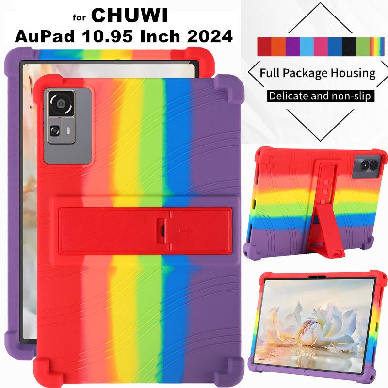 for CHUWI AuPad 10.95 Inch 2024 Case Tablet PC Kickstand Funda with 4 Shockproof Airbags Safety Back