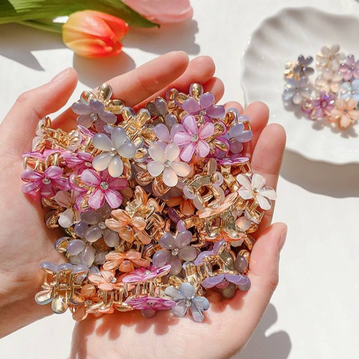 🌸Soroh🌸กิ๊บติดผม ลายดอกไม้ ขนาดเล็ก สีสีนสดใส🌷สไตล์เกาหลี ใหม่ หวาน แฟชั่น คุณภาพสูง💐#VO-28 - รูปที่ 5