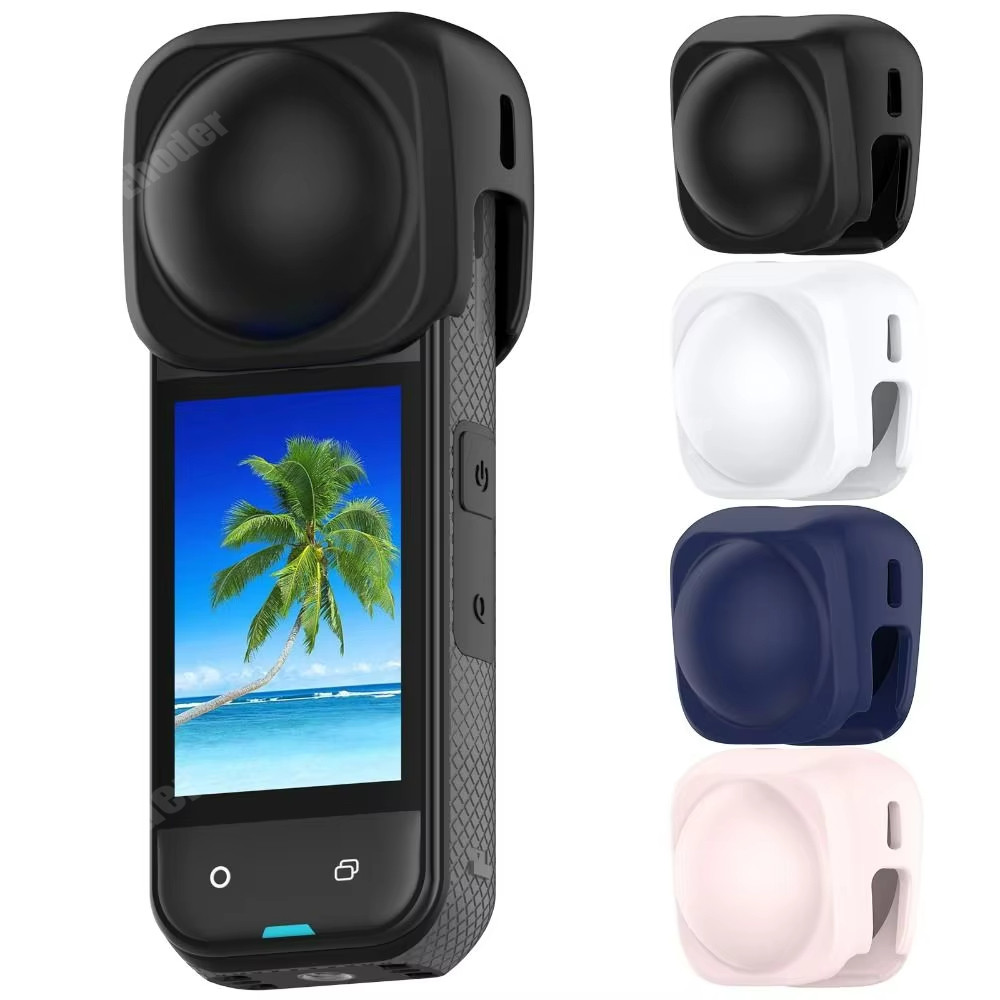 สําหรับ Insta360 X5 X4 กล้องเลนส์ป้องกันกรณีซิลิโคนอ่อนนุ่มสําหรับ Insta360X5 Insta360X4 Insta 360 X