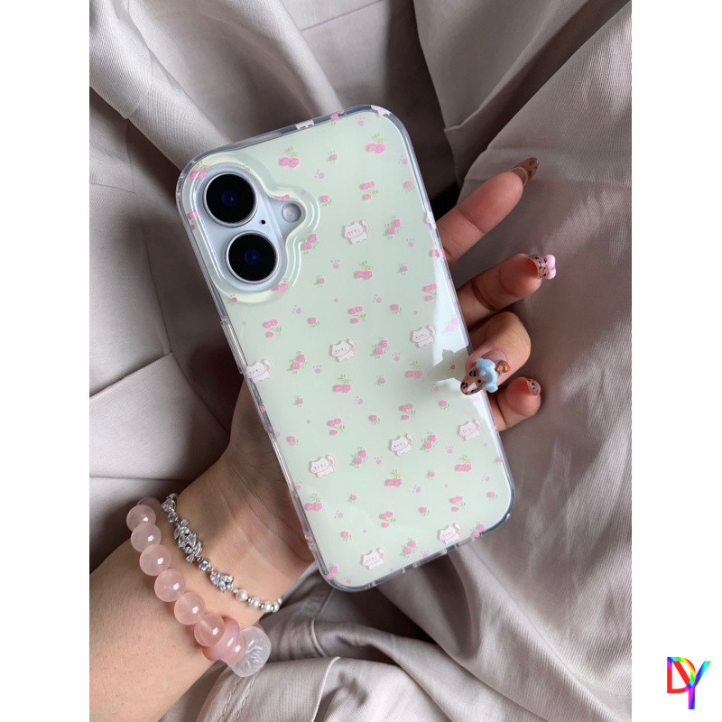 แมวดอกไม้สําหรับ Apple 16 เคสโทรศัพท์ 15/14/13 รวมทุกอย่าง Iphone11/12 นุ่ม 7P/8P Anti-X/XR