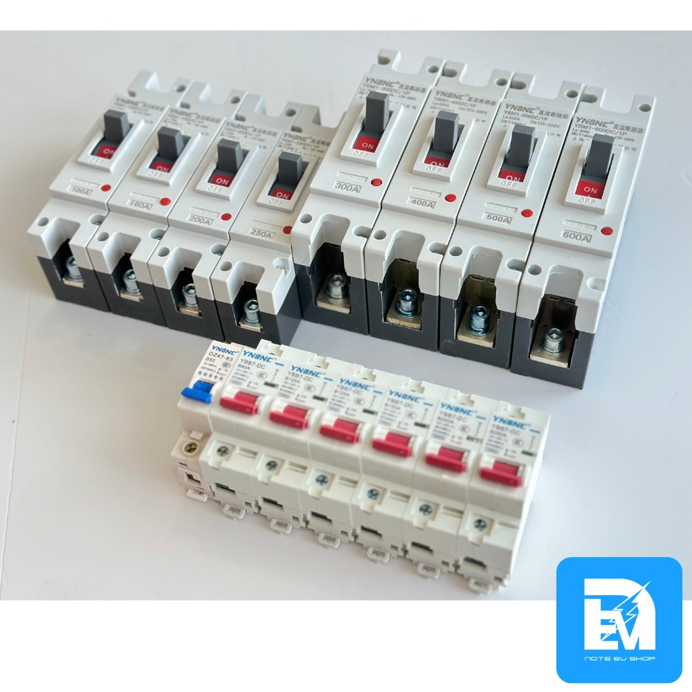 เบรกเกอร์ DC 1P 300A 400A 500A 600A 800A โซล่าเซลล์ รถไฟฟ้า รองรับกระแสสูง