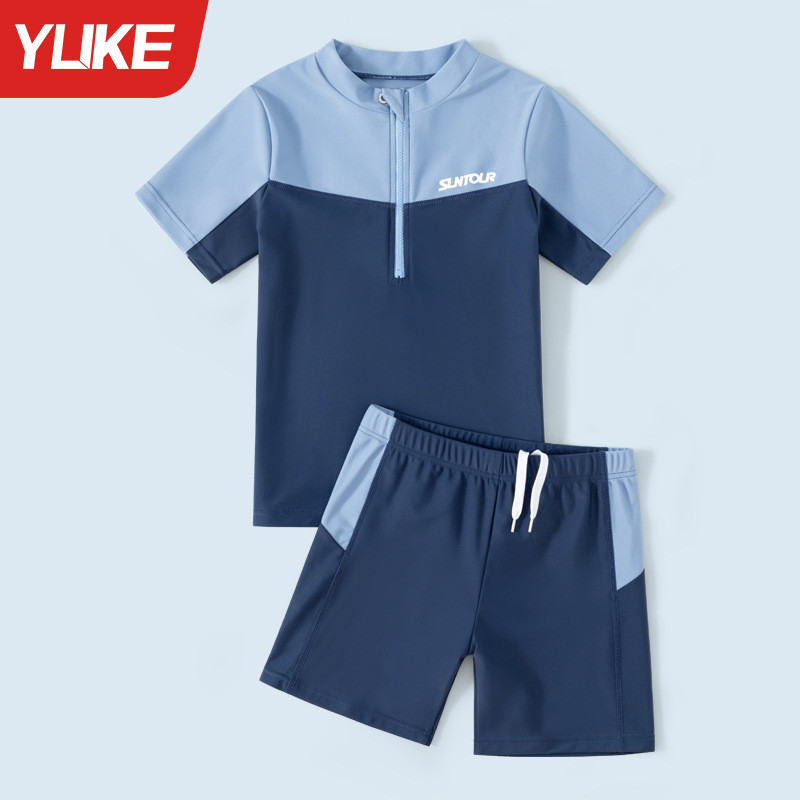 YUKE ชุดว่ายน้ําเด็กเด็กชายแยกชุดว่ายน้ําครีมกันแดด สินค้า