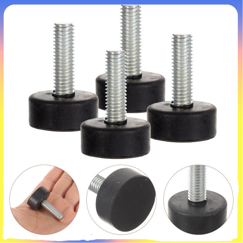 ยางกันกระแทก 4 ชิ้น รุ่น Rubber แผ่นยางรองเฟอร์นิเจอร์ กันลื่น สีดำ