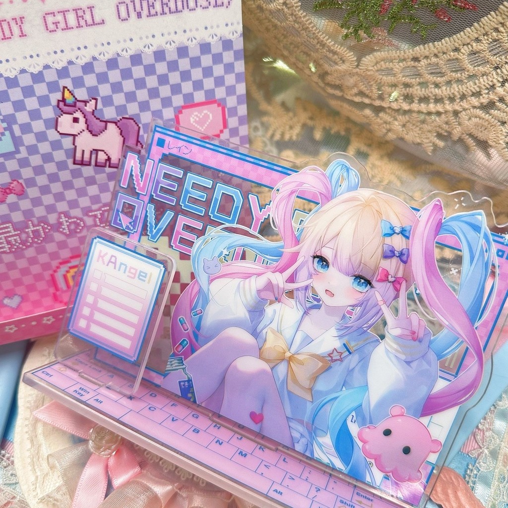 NEEDY GIRL OVERDOSE อะคริลิครูปแสดงสินค้าอะนิเมะคอลเลกชันตกแต่งโต๊ะเครื่องประดับ Accesorios