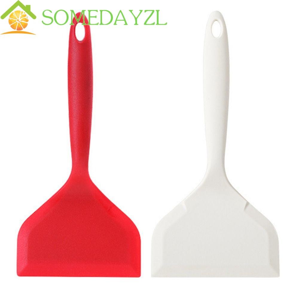 SOMEDAYZL พลั่วแพนเค้กซิลิโคน, สไตล์ญี่ปุ่น Non Stick ไม้พายกว้าง Turners, เครื่องครัวกว้างขึ้นด้ามสั้น BPA Free Tamaagoyaki Spatula Kitchen
