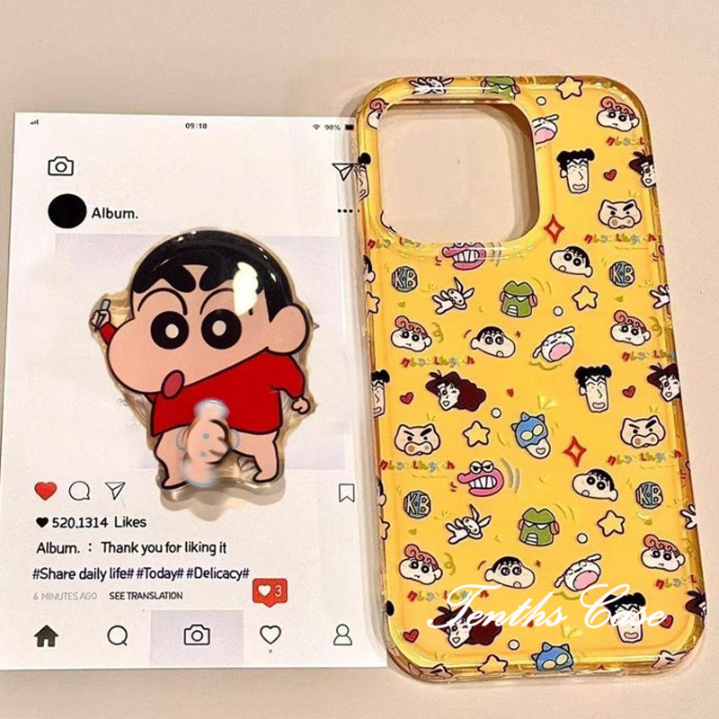 เข้ากันได้กับ IPhone 16 15 14 13 12 11 Pro Max X XR Xs Max 7 8 Plus SE2020 ช้าง Shinshan วงเล็บหมุนเคสโทรศัพท์ปกอ่อน