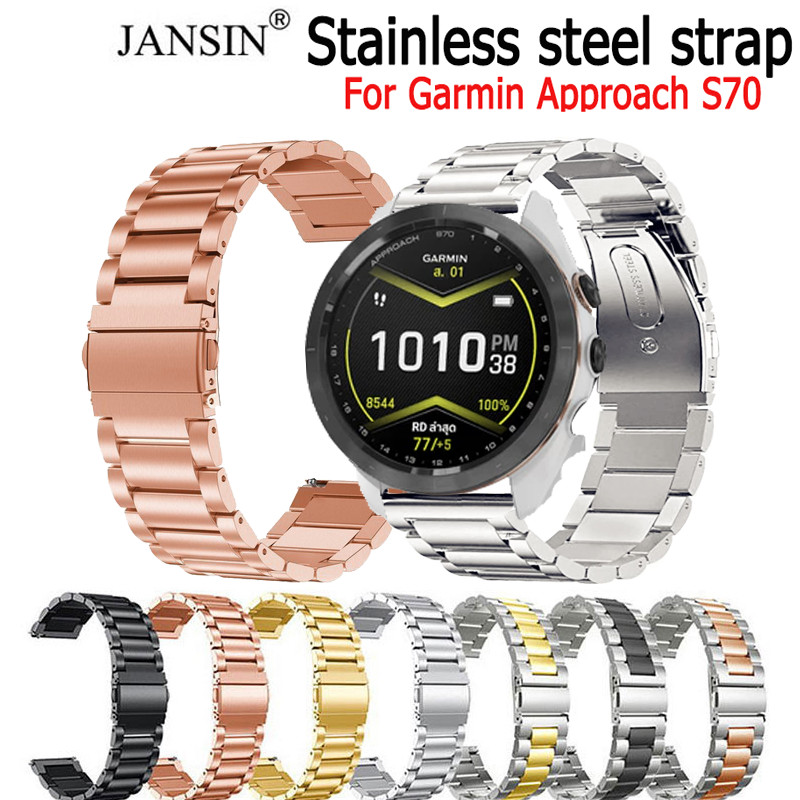 สาย สําหรับ Garmin Approach S70 47mm สายนาฬิกาสแ ตนเลส สำหรับ Garmin Approach S70 42mm  Smart Watch 
