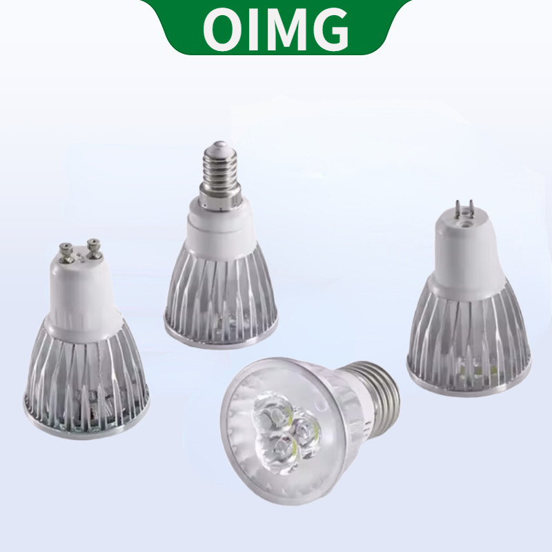 Oimg 85-265V Ultra Bright GU10/E27/E14 24° 3w/5w/9w LED COB Spot หลอดไฟอุ่น/เป็นกลาง/สีขาว/ไตรรงค์