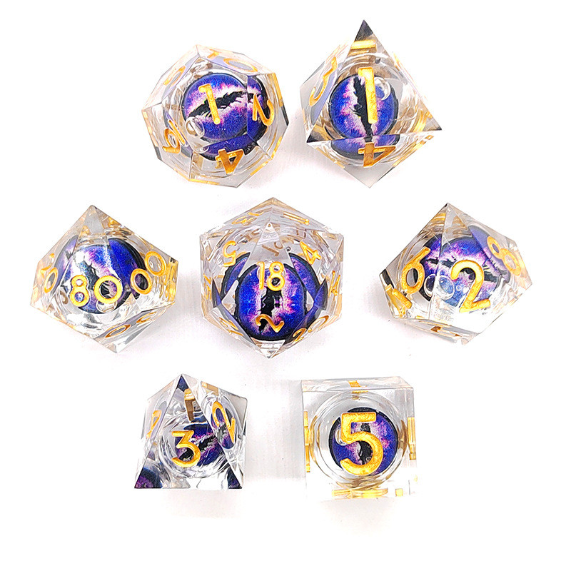 ชุดลูกเต๋า DND สําหรับ Dungeons & Dragon Eye, COC, TRPG, D4-D20, Polyhedron, ลูกเต๋าเรซิน ราคา ถูกที่สุด ดีลบีเคเค แกลเลอรีภาพที่ 5