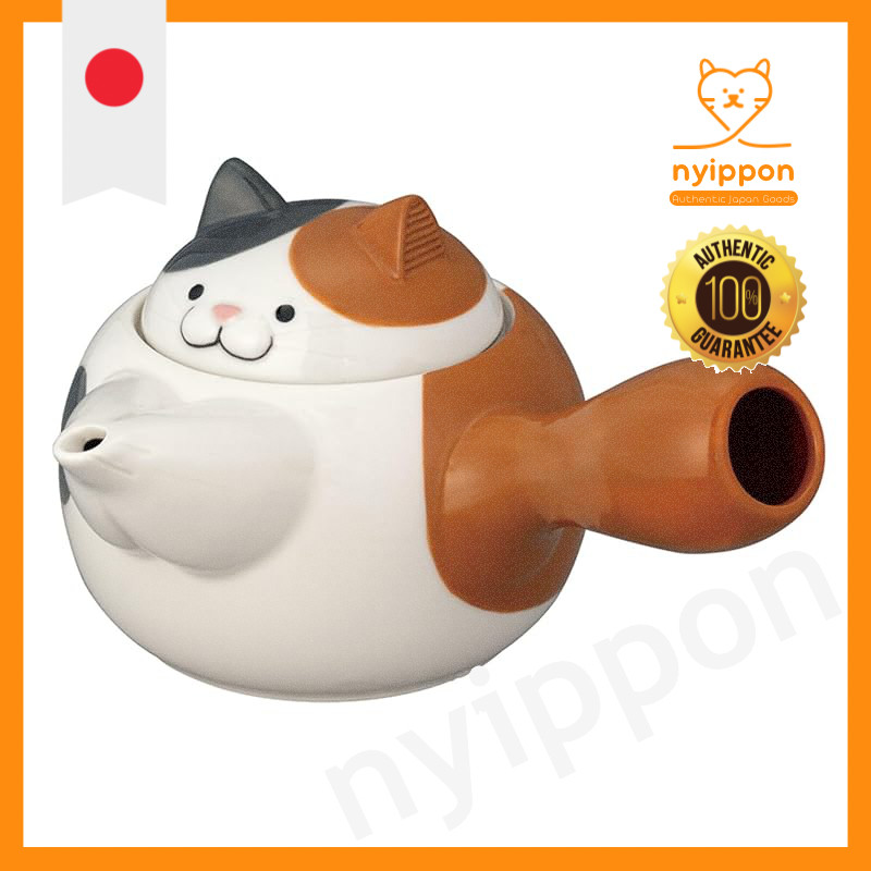 Decole Corporation Cat Teapot Brown Size: Approximately W17.5 D13.8 H9.8 MG-38593