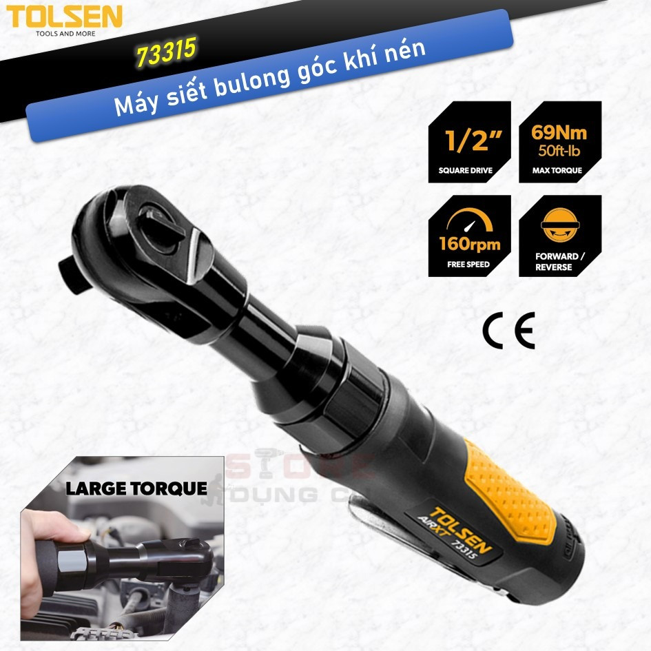 1/2 นิวเมติกมุม Bolt DRIVER "Tolsen 73315, 1/2 นิ้ว PNEUMATIC แนวนอน Bolt DRIVER, มุม Bolt Firminger