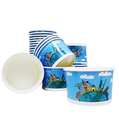 (50ใบ/แพ็ค) ถ้วยกระดาษพิมพ์ลาย 750 ml. คละลาย รูปที่ 4