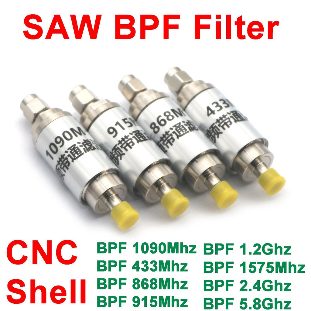 CNC Shell Band Pass Filter 433Mhz 868Mhz 915Mhz 1090Mhz 1575Mhz 2.4 Ghz 5.8 Ghz BPF วิทยุไร้สายการสื