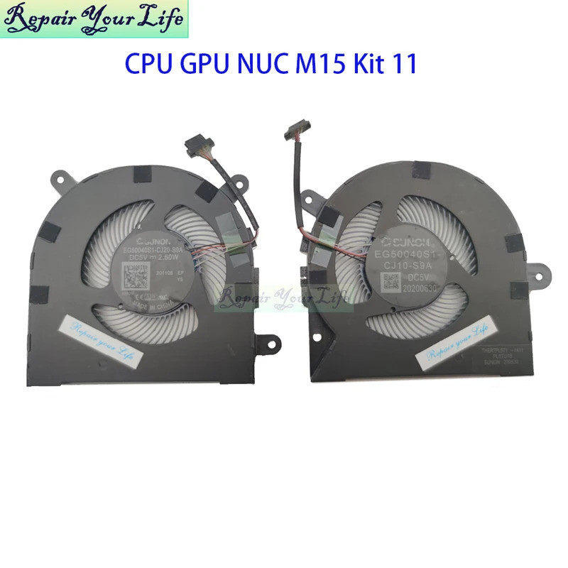 โน้ตบุ๊ค Cooler CPU GPU พัดลมระบายความร้อนสําหรับ Schenker Vision 15 สําหรับ Intel NUC M15 ชุด 11 TH