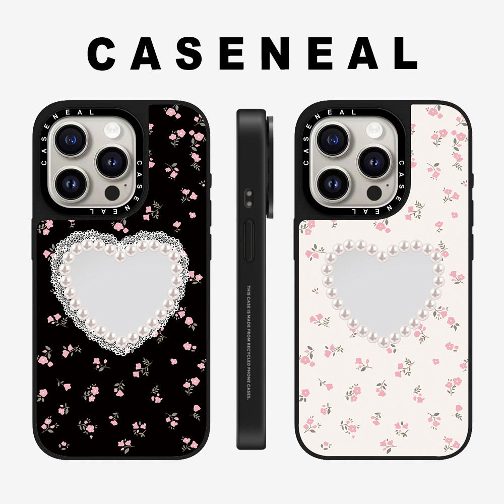 Drop proof CASENEAL เคสโทรศัพท์สําหรับ iPhone 16promax 16pro 16 15Pro 15promax 14promax 13 13promax พิมพ์ด้านข้างเคสแข็งดอกไม้มุก 12promax กรณี iPhone 11 กรณีคุณภาพสูง